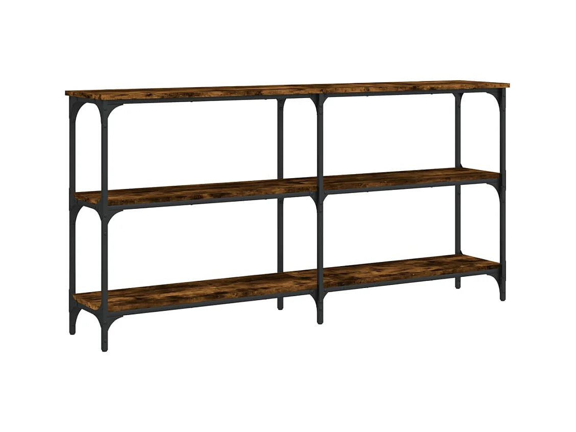 Consola de roble ahumado 150x29x75 cm madera de ingeniería