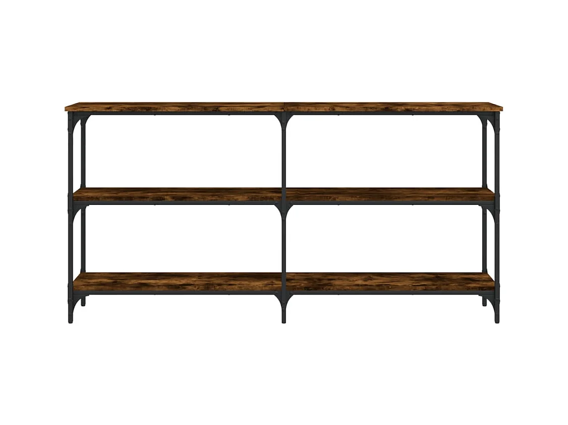 Consola de roble ahumado 150x29x75 cm madera de ingeniería