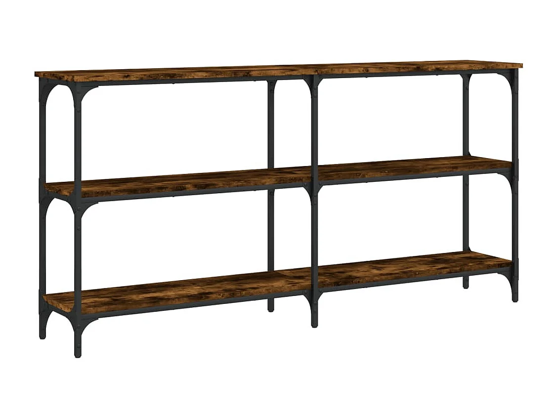 Consola de roble ahumado 150x29x75 cm madera de ingeniería