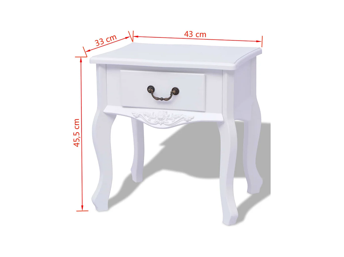 Table de chevet 2 pcs MDF Blanc