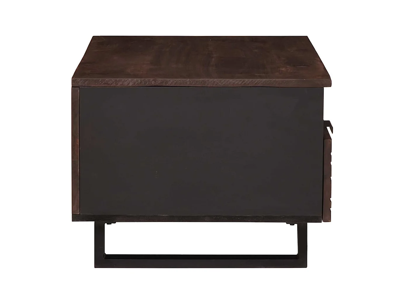 Table basse with Drawer Marron et Noir 80 x 54 x 40 cm
