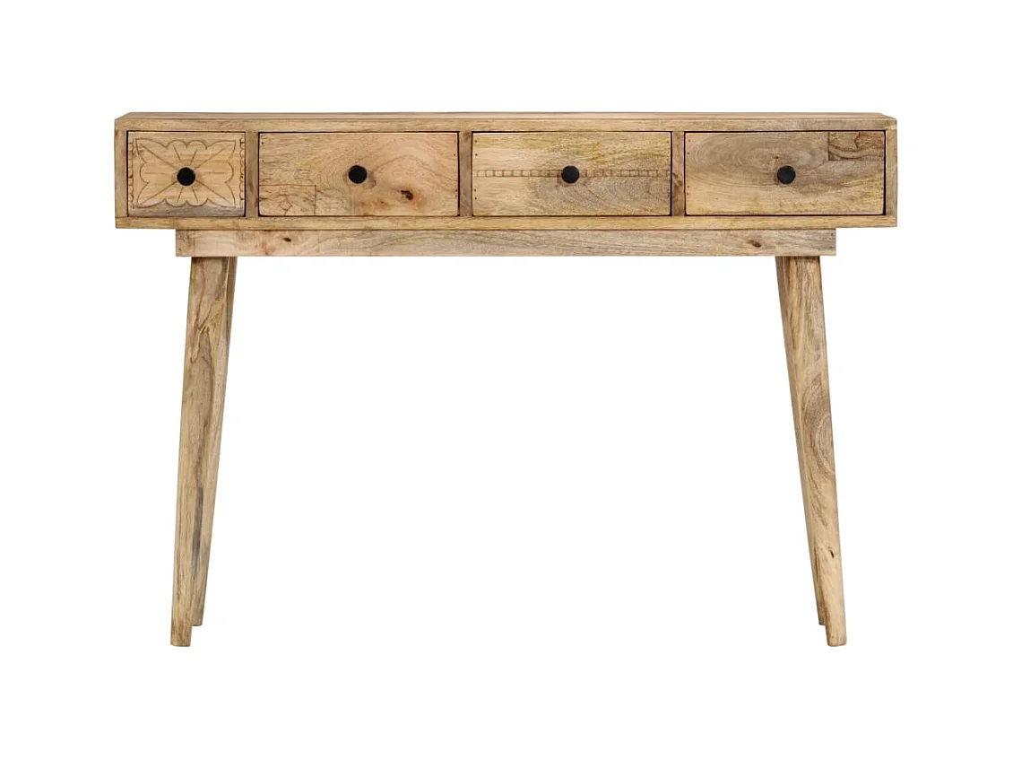 Tavolo consolle 110x30x75 cm in legno massello di mango
