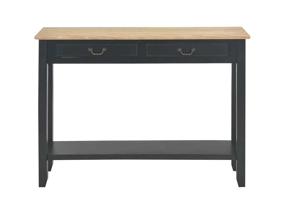 Consoletafel Zwart 110x35x80 cm Hout