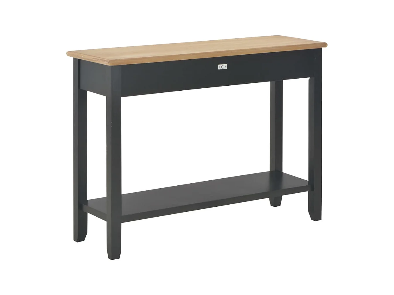 Consoletafel Zwart 110x35x80 cm Hout