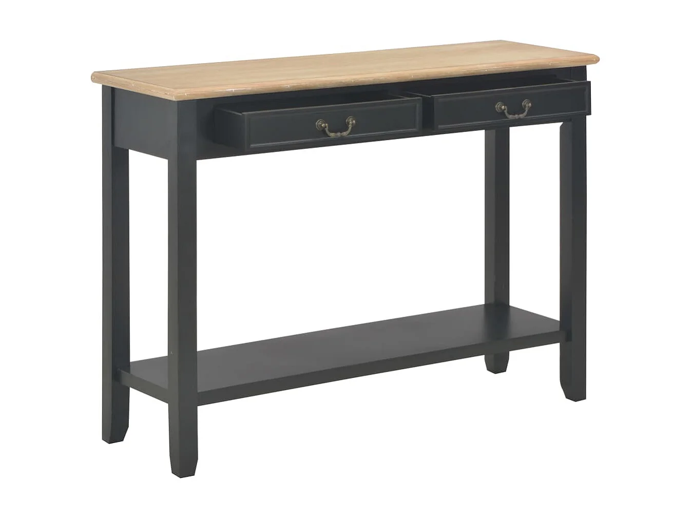 Tavolo consolle Nero 110x35x80 cm Legno