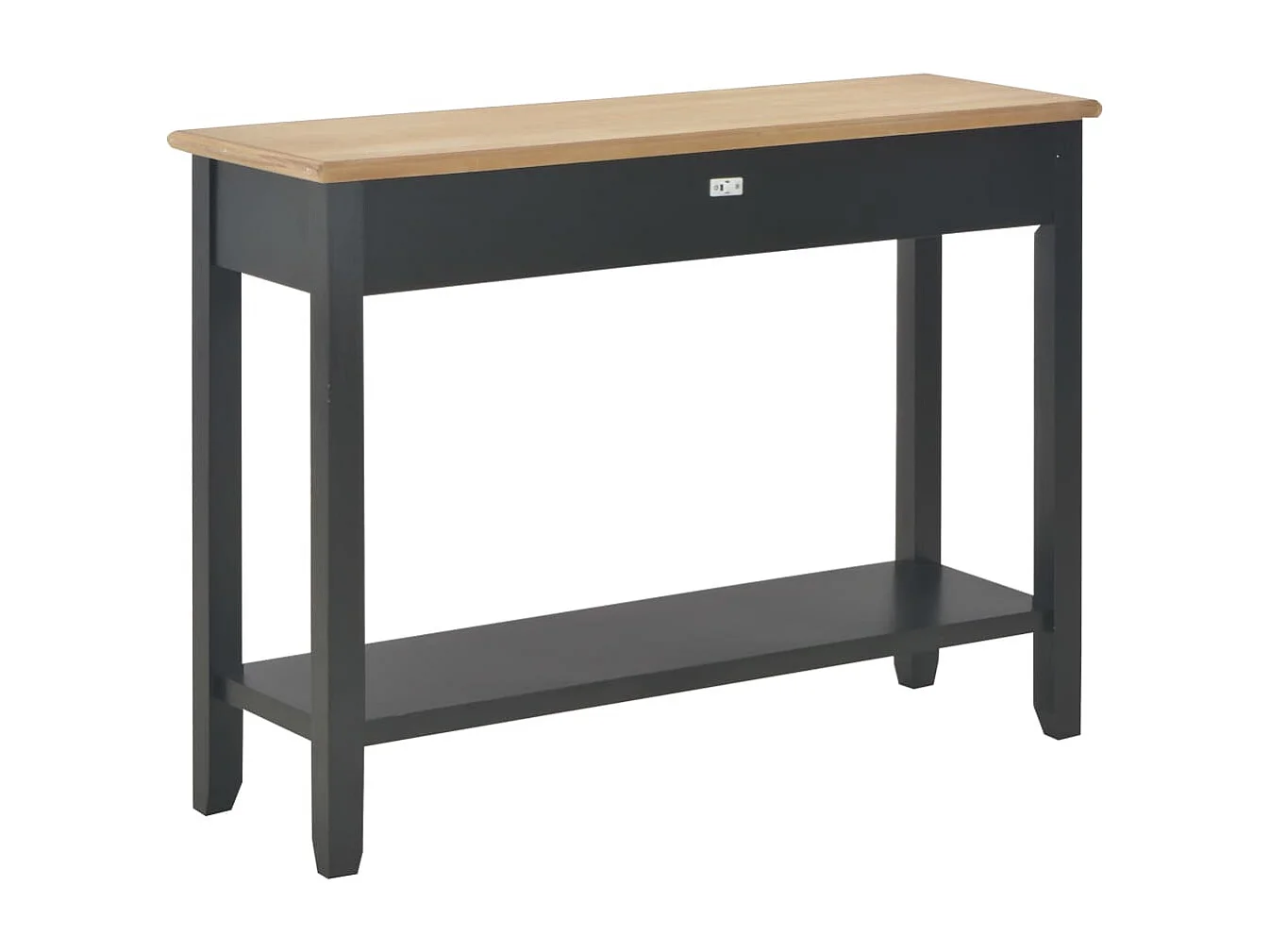 Tavolo consolle Nero 110x35x80 cm Legno