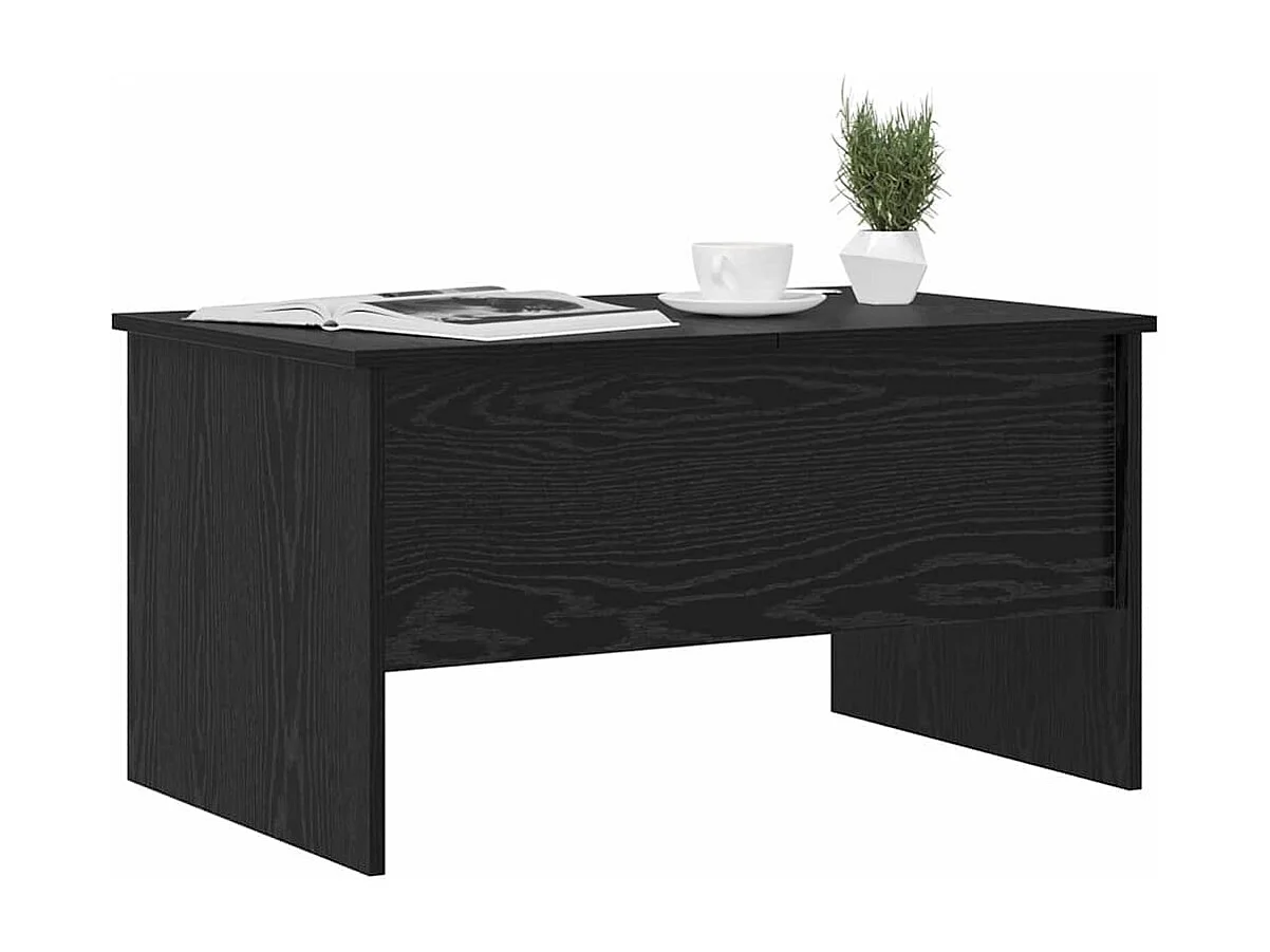 Table basse Chêne noir 80 x 50,5 x 42,5 cm Bois d'ingénierie