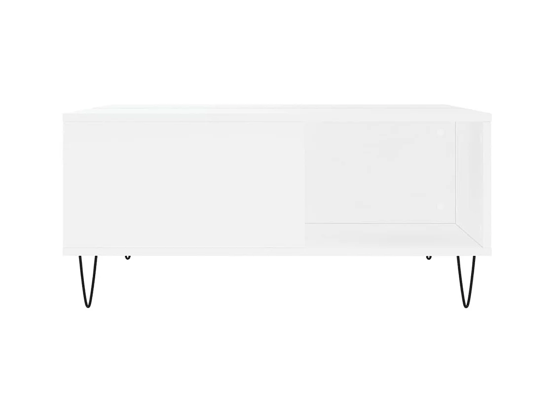 Witte salontafel 80x80x36,5 cm bewerkt hout