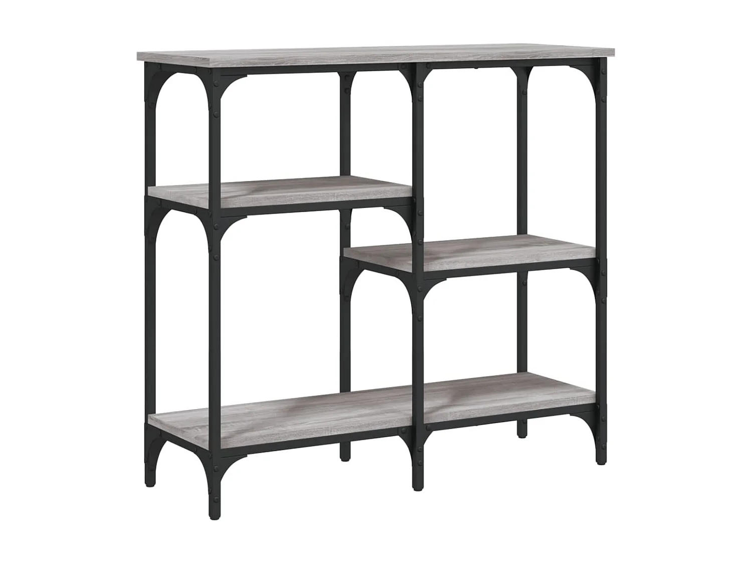 Table console sonoma gris 80x29x75 cm bois d'ingénierie