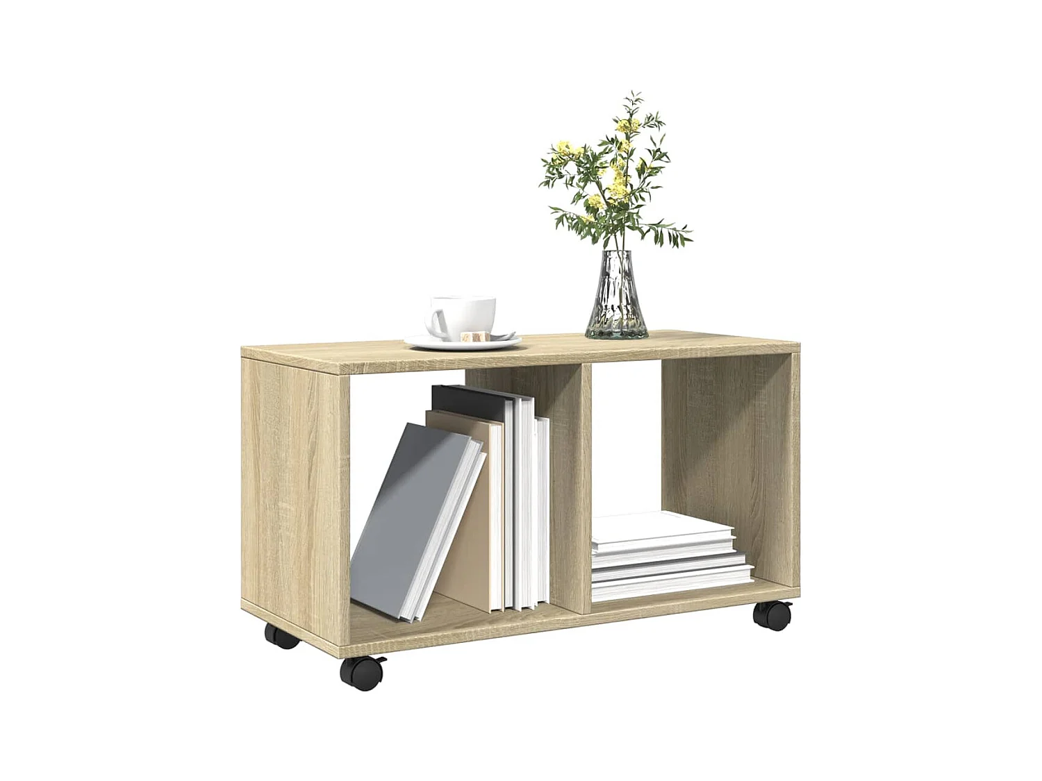 Armoire à roulettes chêne sonoma 72x33x42,5cm bois d’ingénierie