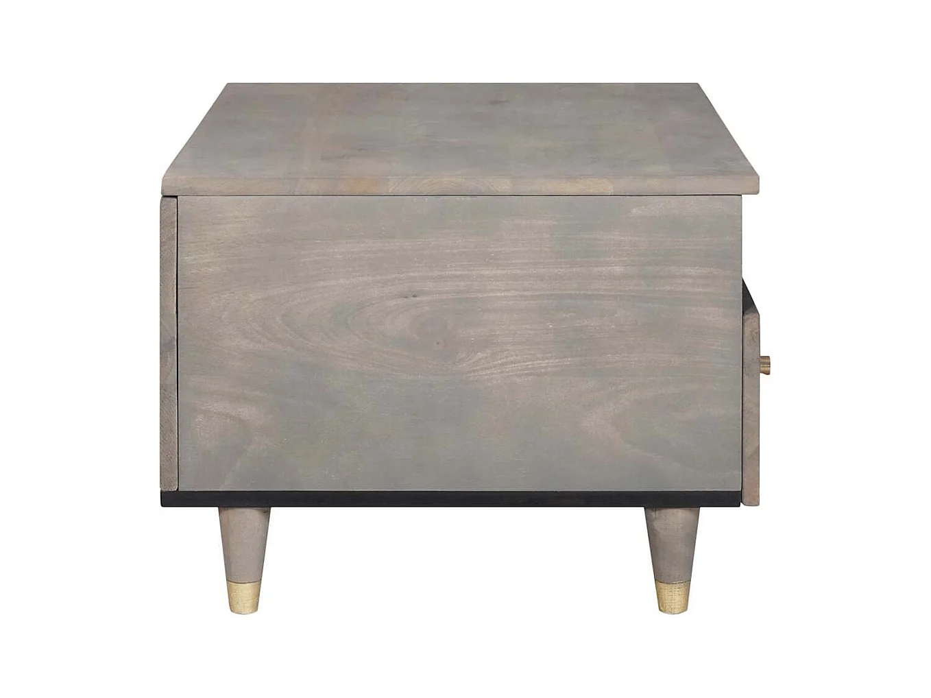 Table basse Gris 80 x 54 x 40 cm bois de manguier massif