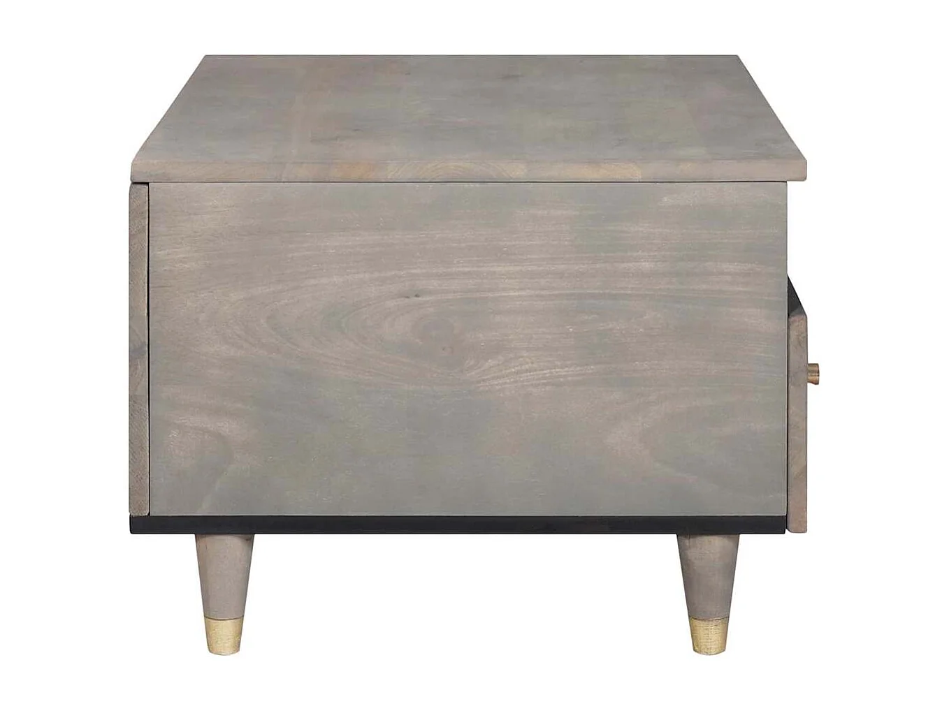 Table basse Gris 80 x 54 x 40 cm bois de manguier massif