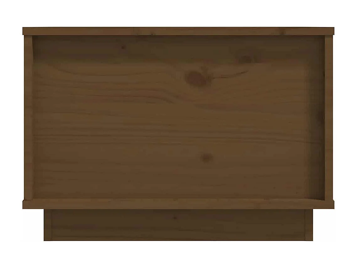 Table basse Marron miel 40x50x35 cm Bois massif de pin