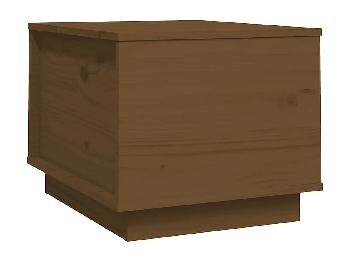 Table basse Marron miel 40x50x35 cm Bois massif de pin