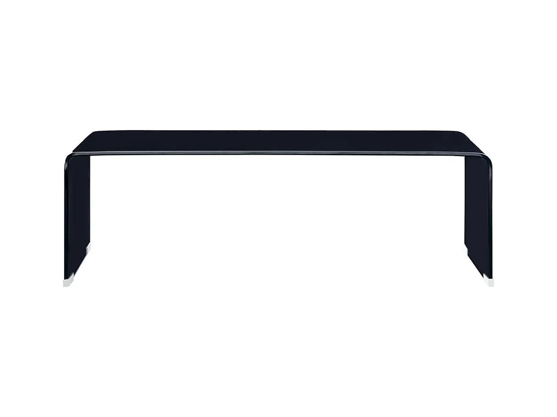 Table basse Noir 98 x 45 x 31 cm Verre trempé