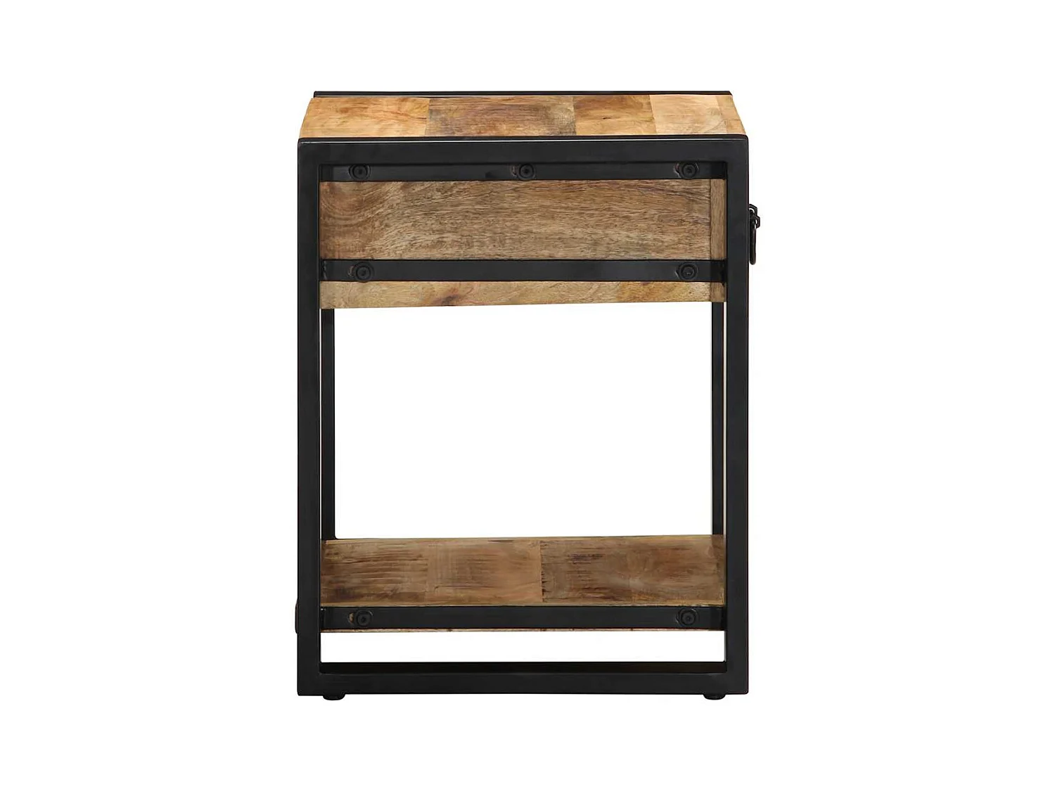 Mesa auxiliar 40x40x50 cm madera maciza de mango en bruto