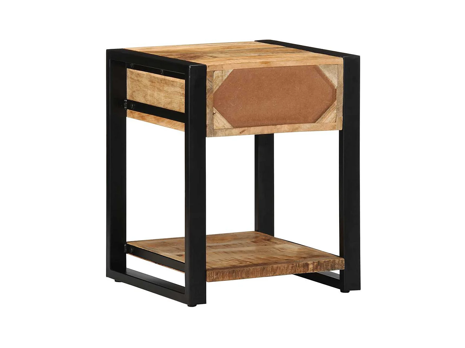 Mesa auxiliar 40x40x50 cm madera maciza de mango en bruto