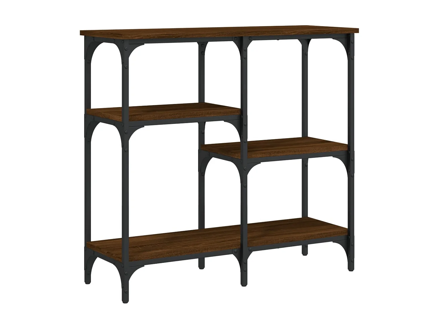 Table console chêne marron 80x29x75 cm Bois d'ingénierie