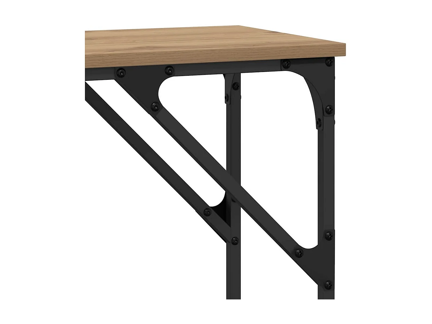 Table console chêne artisanal 140 x 29 x 75 cm