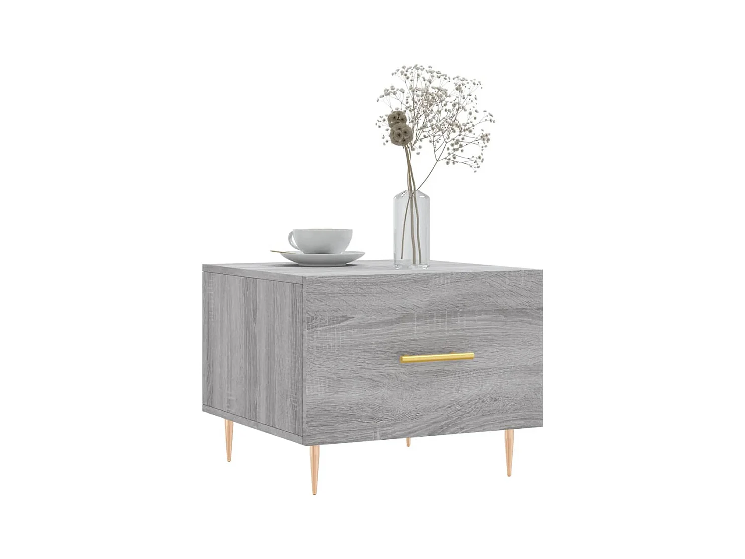 Tables basses 2 pcs sonoma gris 50x50x40 cm bois d'ingénierie