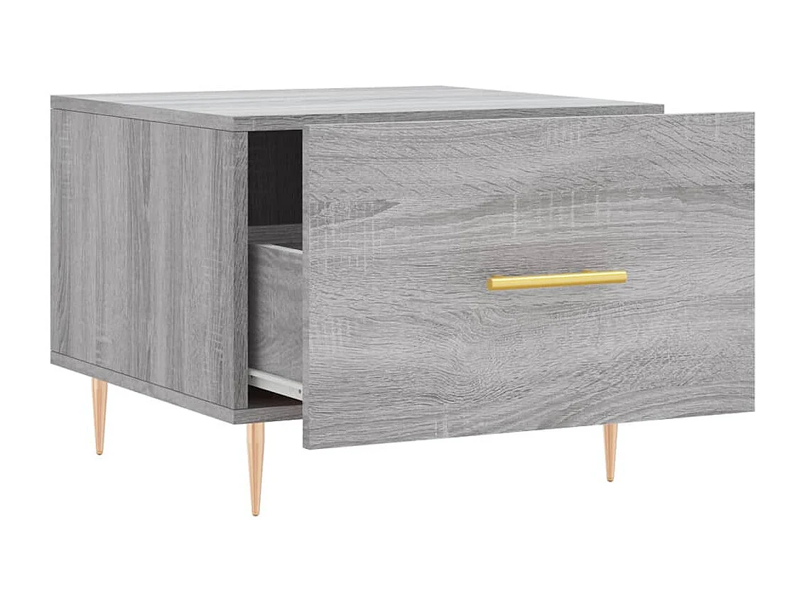 Tables basses 2 pcs sonoma gris 50x50x40 cm bois d'ingénierie