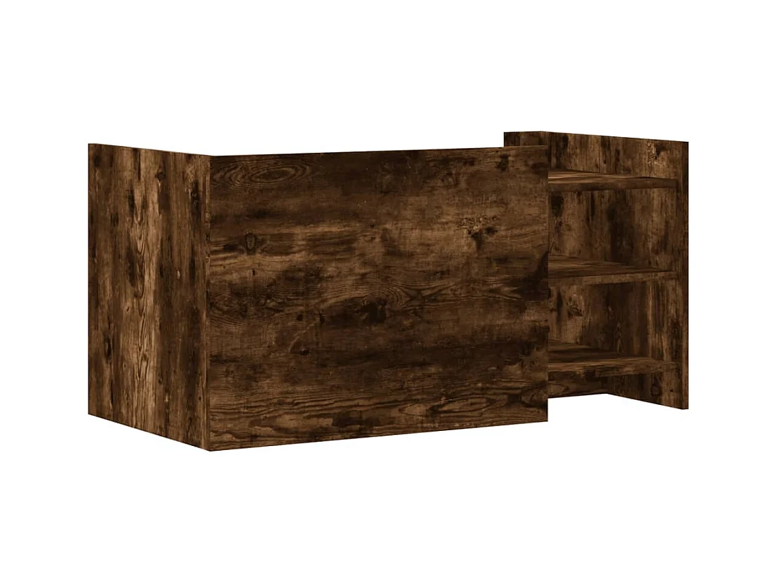 Mesa de centro de roble ahumado 100x50x50 cm madera de ingeniería