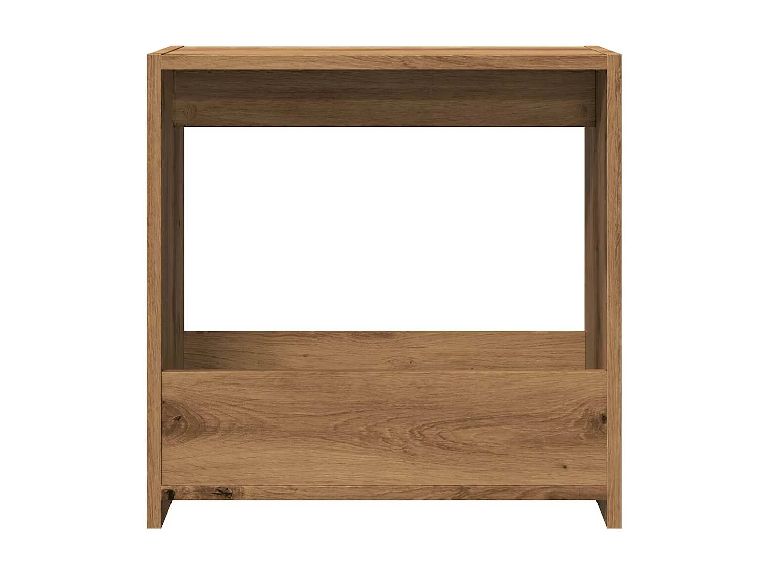 Tavolino laterale in rovere fatto a mano 50x26x50 cm in legno ingegnerizzato