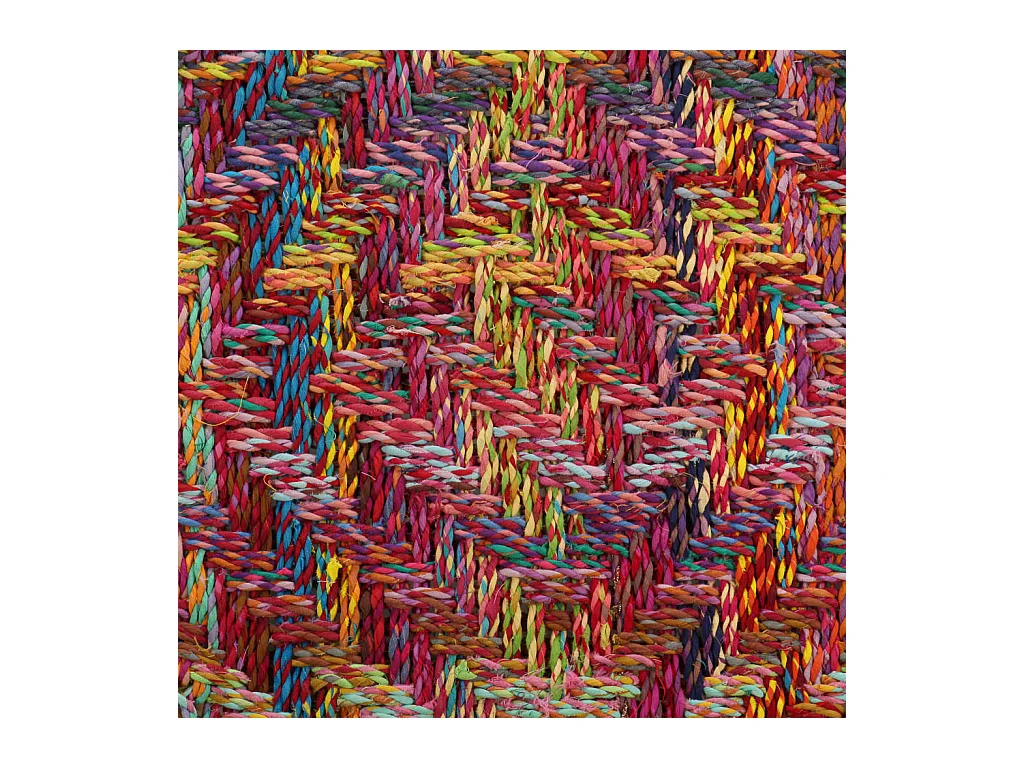 2 stuks salontafel Chindi geweven details veelkleurig