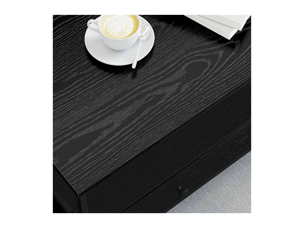 Mesa de centro de roble negro 100 x 51 x 45 cm Madera de ingeniería