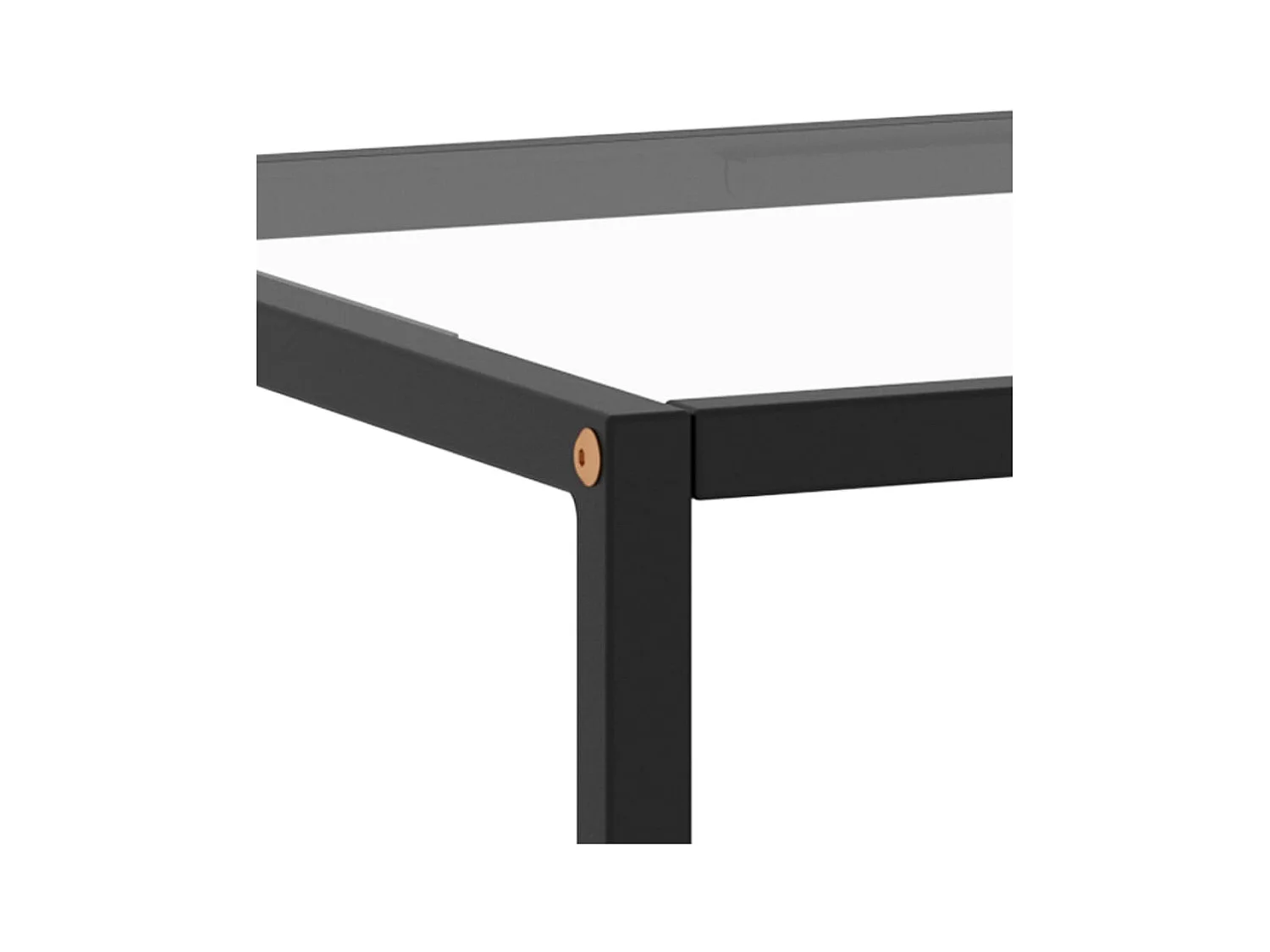 Table basse Noir avec verre trempé 120x50x35 cm