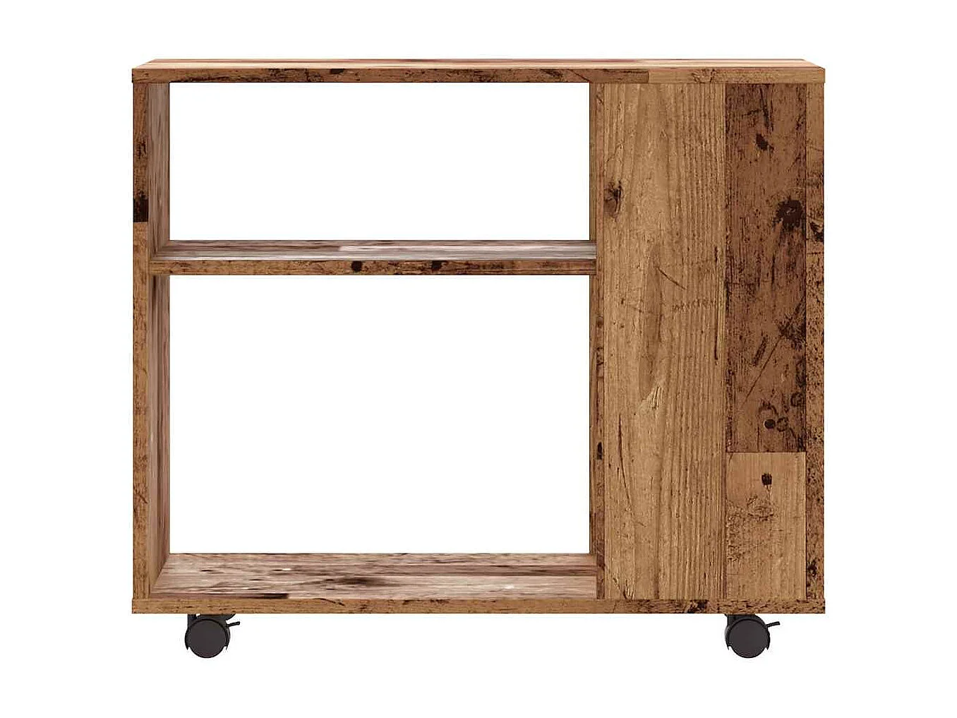 Oude houten bijzettafel 70x35x55 cm bewerkt hout