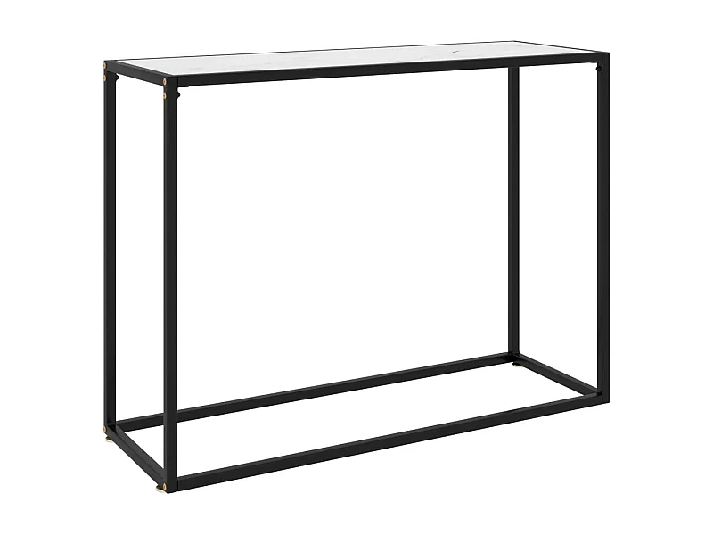 Table console Blanc 100x35x75 cm Verre trempé