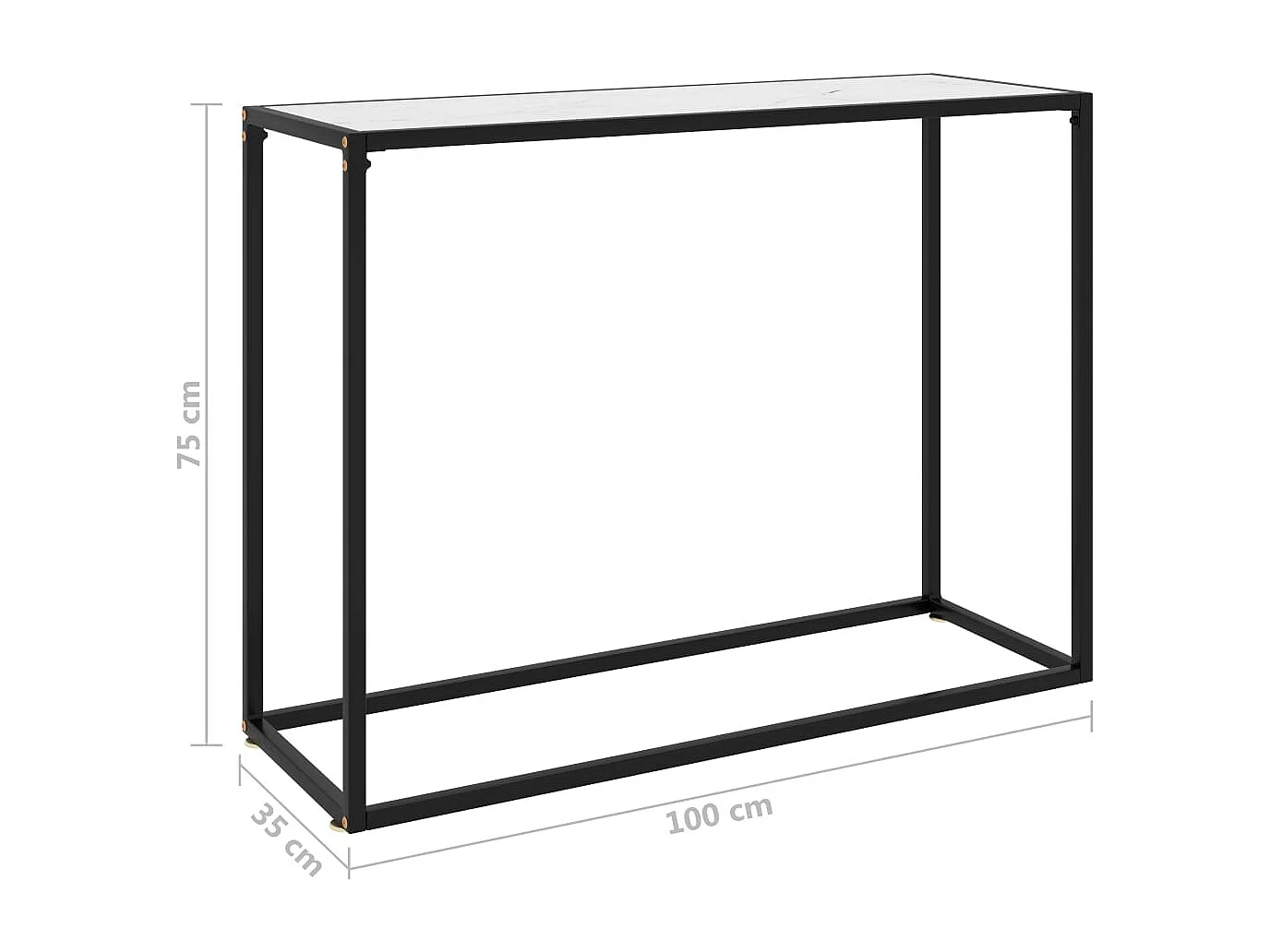 Konsolentisch Weiß 100x35x75 cm Gehärtetes Glas