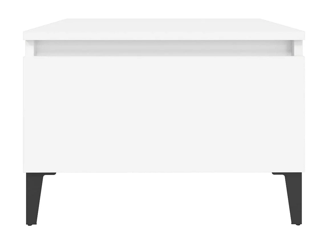 Tables d'appoint 2 pcs Blanc 50x46x35 cm Bois d'ingénierie