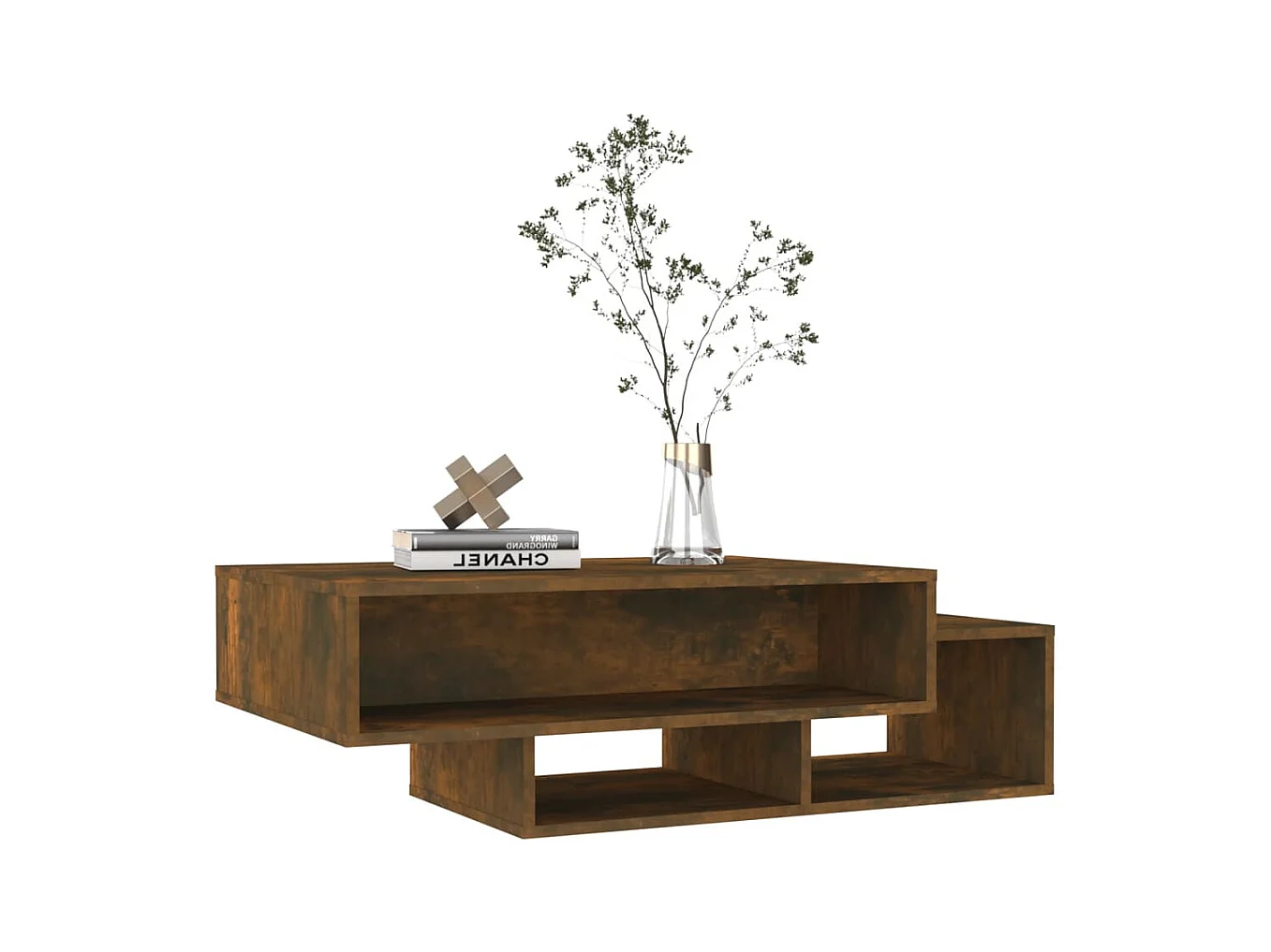 Table basse Chêne fumé 105x55x32 cm Bois d'ingénierie