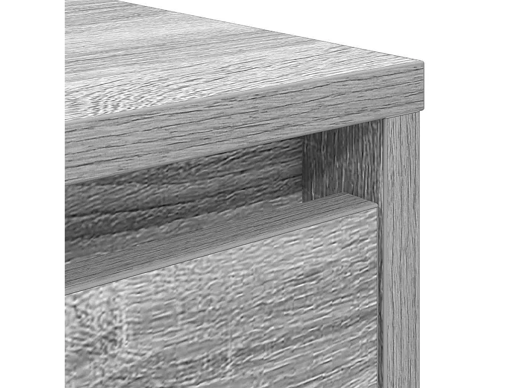 Mesa de centro Sonoma gris con cajones 100x100x40 cm