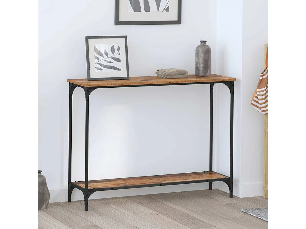 Table console Bois ancien 101 x 30.5 x 75 cm Bois d'ingénierie