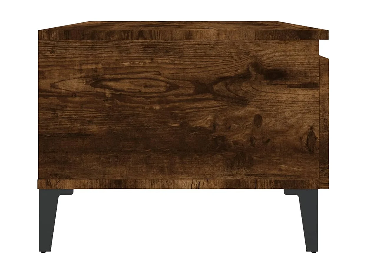 Mesa auxiliar de roble ahumado 50x46x35 cm Madera de ingeniería
