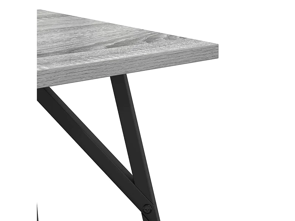 Set di tavolini laterali da 2 pezzi in grigio Sonoma e nero