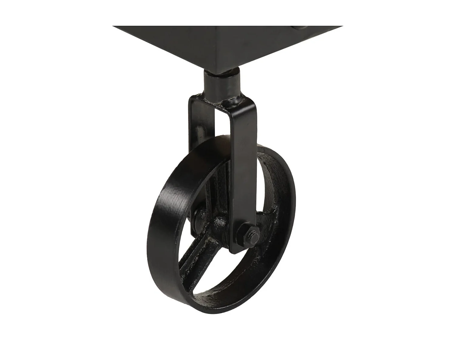 Tavolino con ruote in legno massello di mango 100x55x26 cm