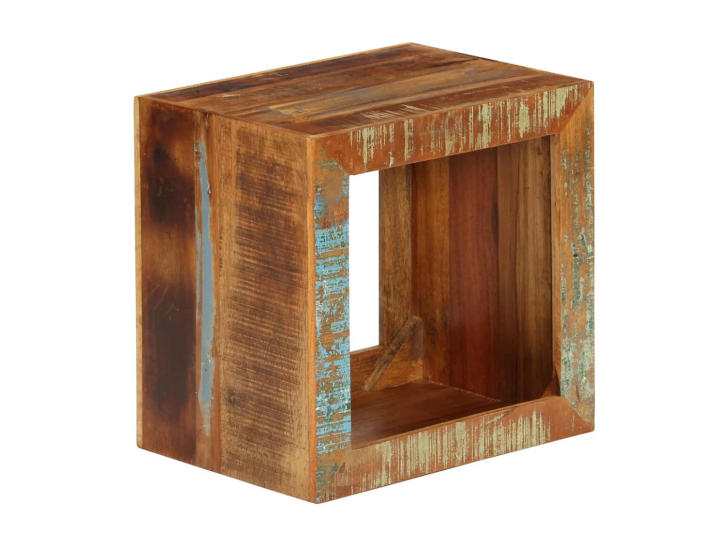 Sgabello 40x30x40 cm Legno massello di recupero