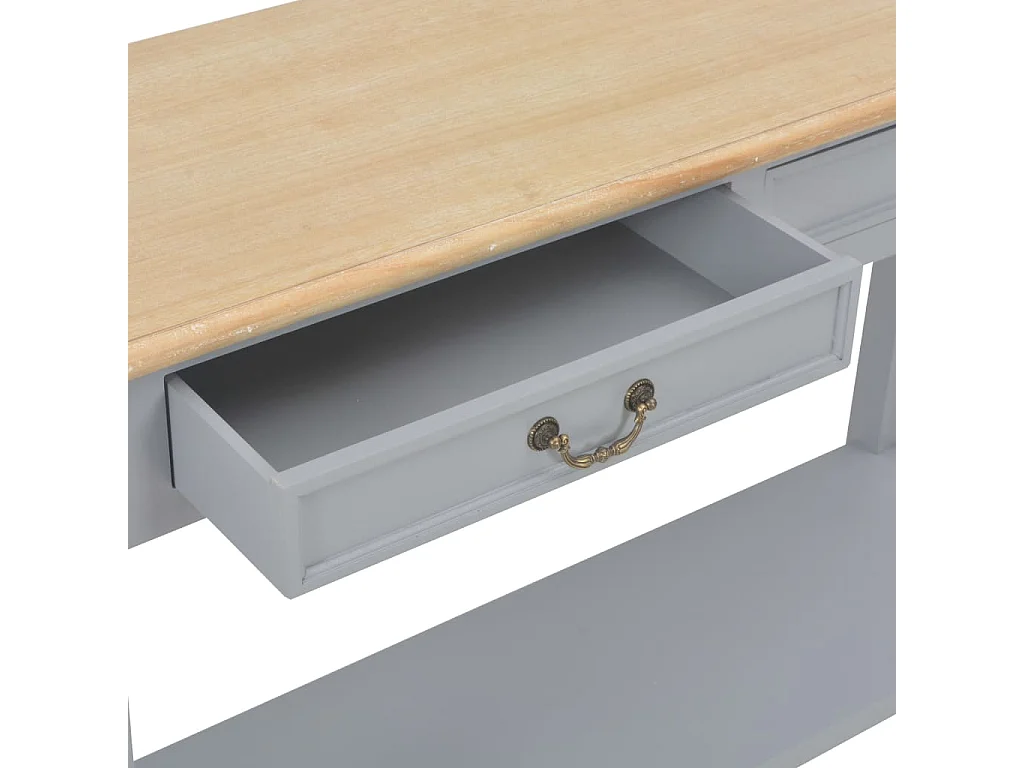 Consolle da tavolo Gris 110x35x80 cm Bois