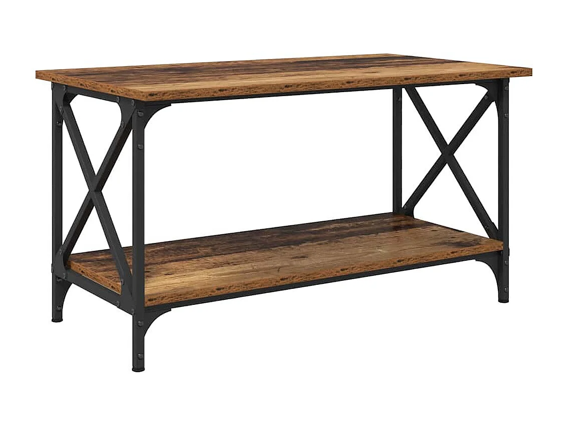 Tavolino da caffè in legno antico 80 x 45 x 45,5 cm Legno ingegnerizzato