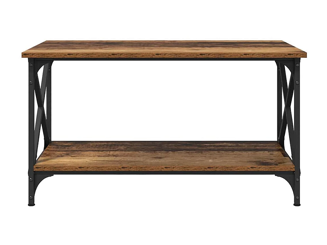 Tavolino da caffè in legno antico 80 x 45 x 45,5 cm Legno ingegnerizzato