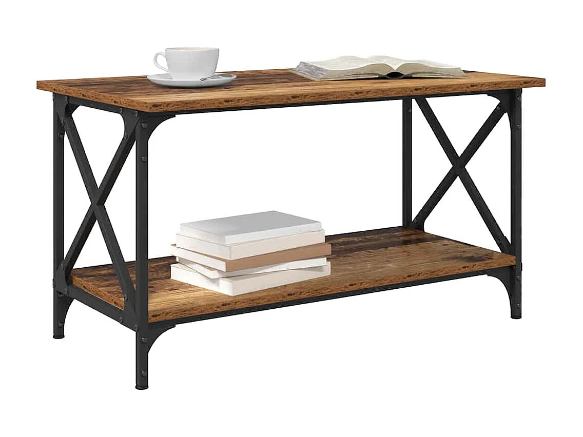 Table basse Bois ancien 80 x 45 x 45.5 cm Bois d'ingénierie