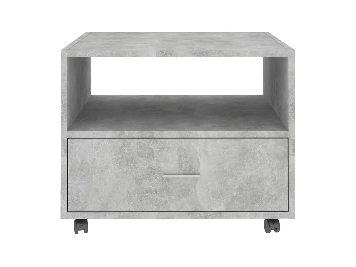 Table basse gris béton 55x55x40 cm bois d'ingénierie