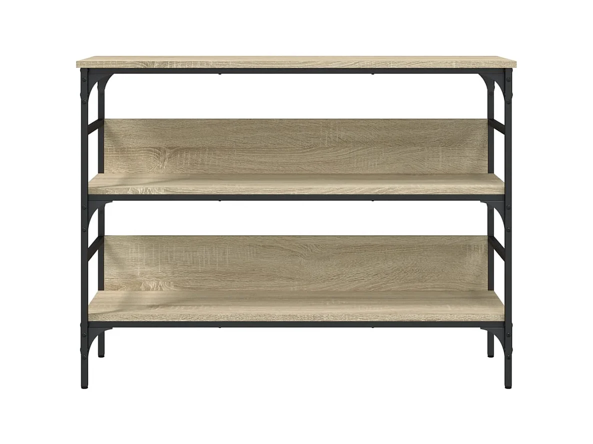 Mesa consola de roble Sonoma 100x32x75 cm madera de ingeniería