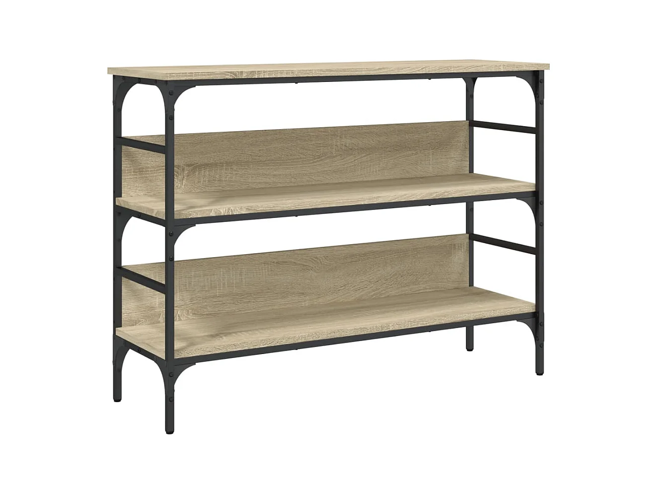 Table console chêne sonoma 100x32x75 cm bois d'ingénierie