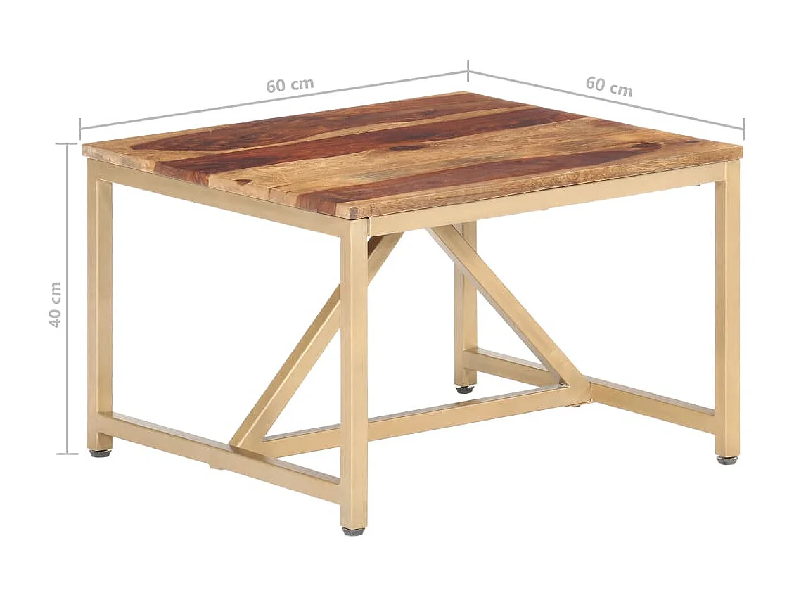 Mesa auxiliar 60x60x40 cm Madera maciza