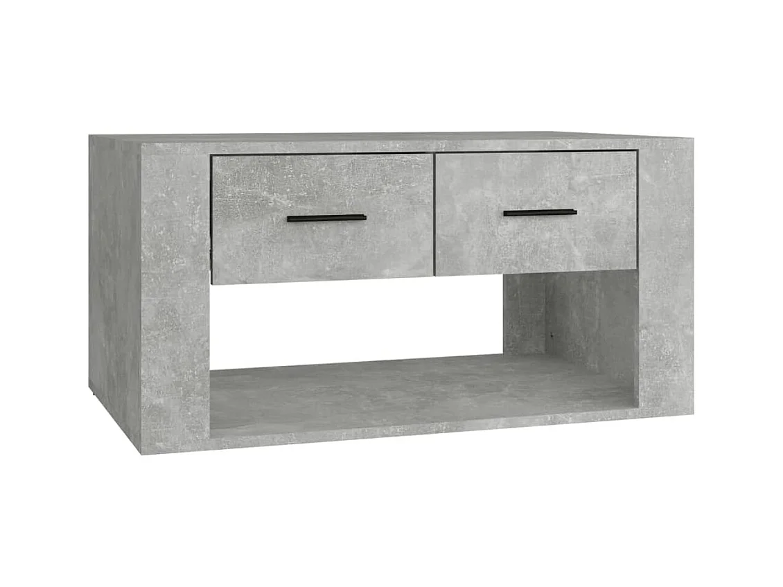 Betongrijze salontafel 80x50x40 cm bewerkt hout